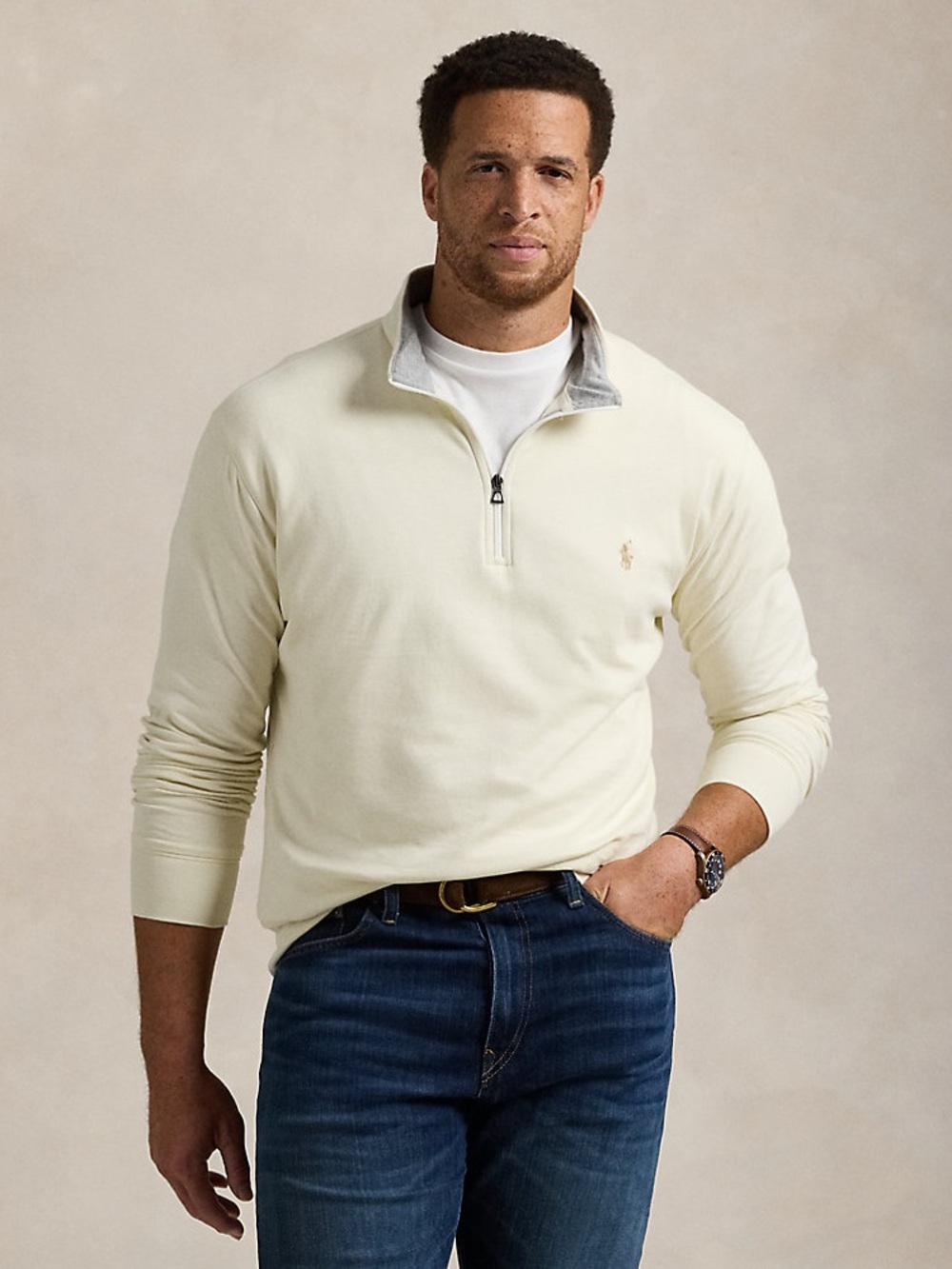 Polo Ralph Lauren Luxury Jersey Quarter-Zip Pullover